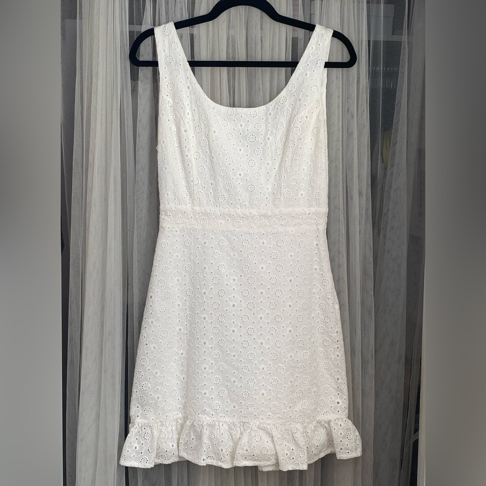 White Ruffle Summer Dress